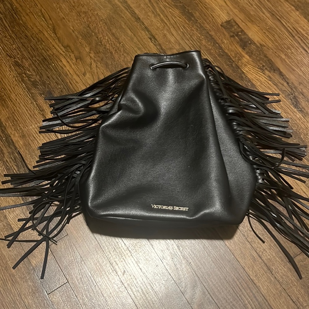 Black Victoria Secret Bucket Bag Backpack